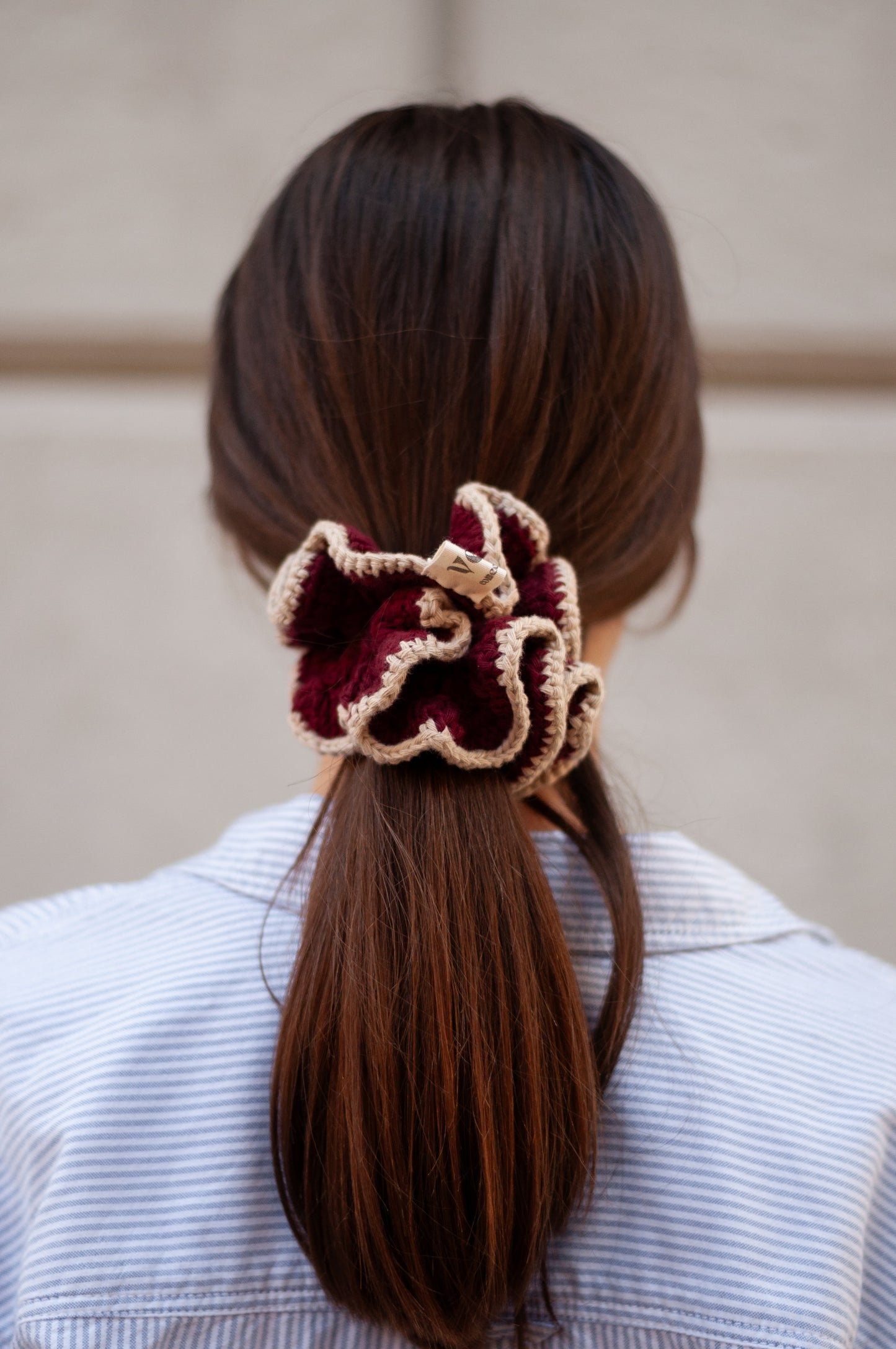 Flora Scrunchie Bordeaux