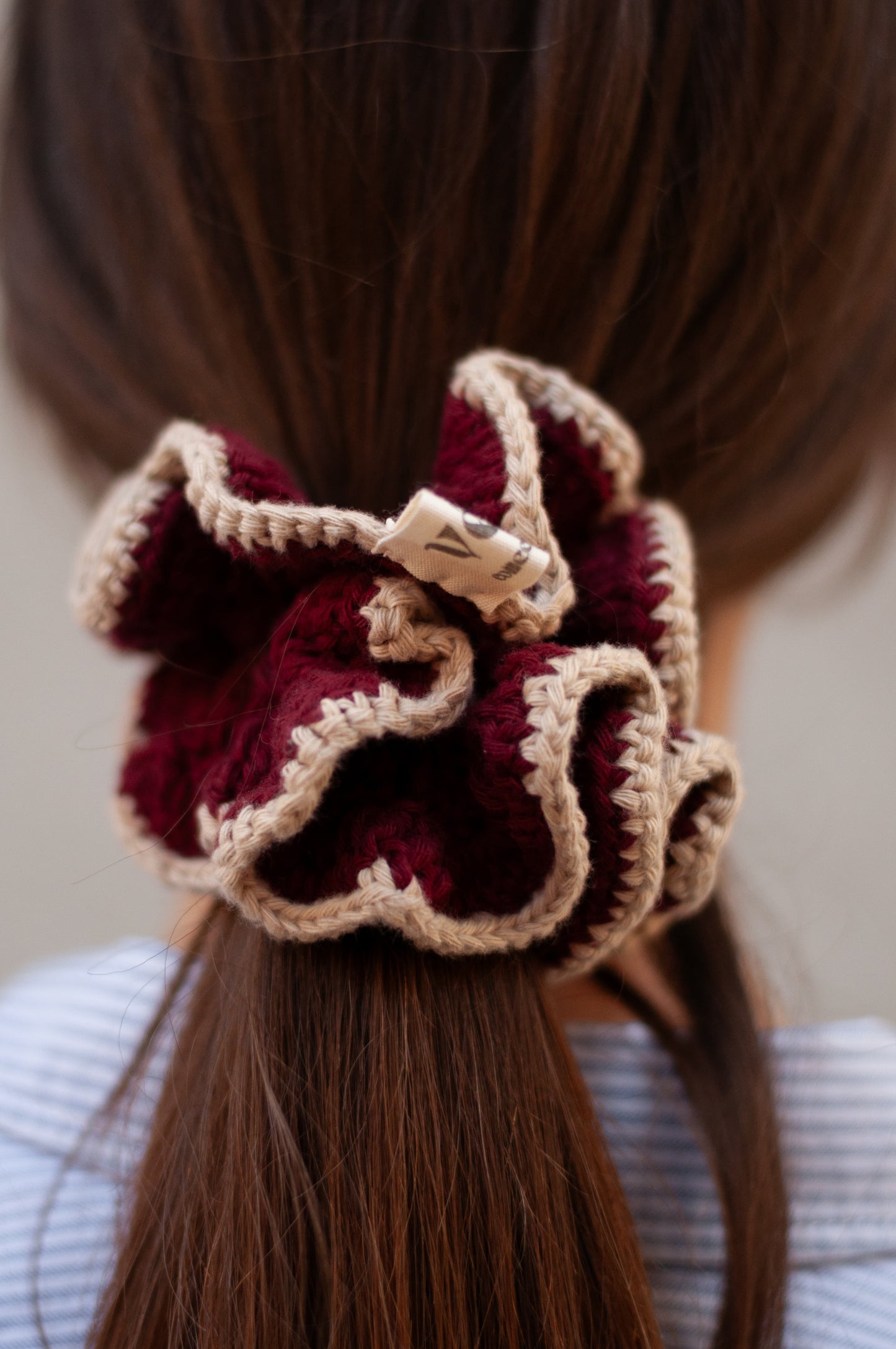 Flora Scrunchie Bordeaux