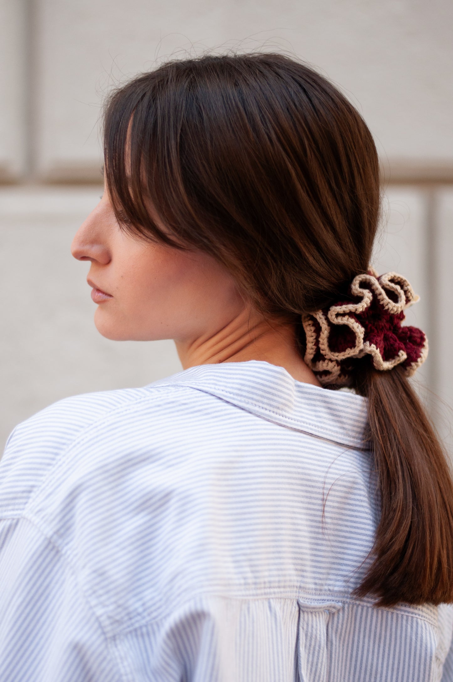 Flora Scrunchie Bordeaux