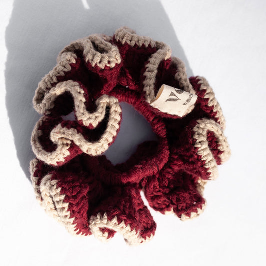 Flora Scrunchie Bordeaux